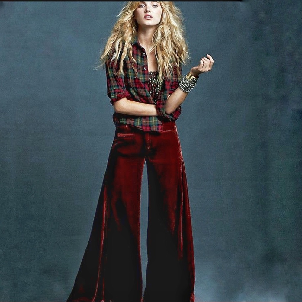 Free People Extreme Flare Velvet Pant